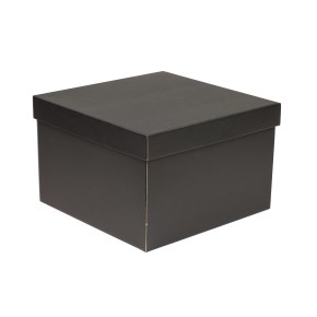 Darčeková krabica s vekom 300x300x200/40 mm, čierna