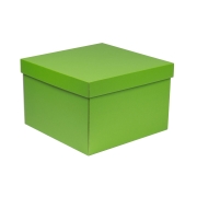 Darčeková krabica s vekom 300x300x200/40 mm, zelená