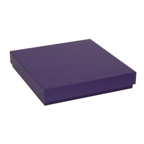 Darčeková krabica s vekom 300x300x50/40 mm, fialová