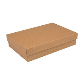 Darčeková krabica s vekom 330x220x70/35 mm, kraftová