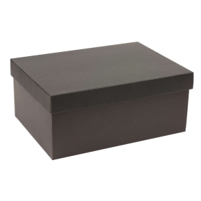 Darčeková krabica s vekom 350x250x150/40 mm, čierna