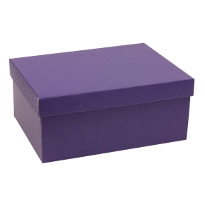 Darčeková krabica s vekom 350x250x150/40 mm, fialová