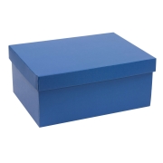 Darčeková krabica s vekom 350x250x150/40 mm, modrá