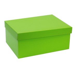 Darčeková krabica s vekom 350x250x150/40 mm, zelená