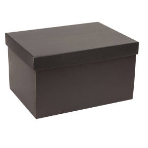 Darčeková krabica s vekom 350x250x200/40 mm, čierna