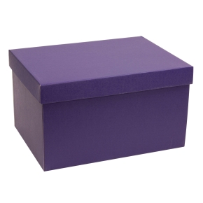 Darčeková krabica s vekom 350x250x200/40 mm, fialová