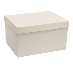 Darčeková krabica s vekom 350x250x200/40 mm, sivá
