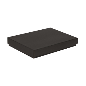 Darčeková krabica s vekom 350x250x50/40 mm, čierna
