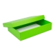 Darčeková krabica s vekom 380x270x90/35 mm, zelená matná