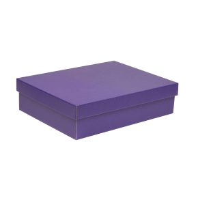 Darčeková krabica s vekom 400x300x100/40 mm, fialová