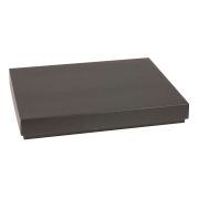 Darčeková krabica s vekom 400x300x50/40 mm, čierna