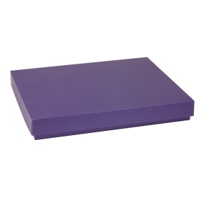 Darčeková krabica s vekom 400x300x50/40 mm, fialová
