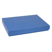 Darčeková krabica s vekom 400x300x50/40 mm, modrá