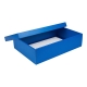 Darčeková krabica s vekom 405x290x100/35 mm, modrá matná