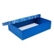 Darčeková krabica s vekom 405x290x100/35 mm, modrá so vzorom