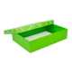 Darčeková krabica s vekom 405x290x100/35 mm, zelená so vzorom na veku