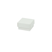 Darčeková krabička dno a veko 50x50x30 mm, bielo/biela