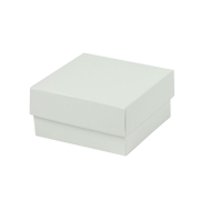Darčeková krabička dno a veko 70x70x35 mm, bielo/biela