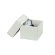 Darčeková krabička dno a veko 70x70x60 mm, bielo/biela