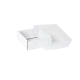 Darčeková krabička s priehľadným vekom 100x100x35/35 mm, biela mierny lesk