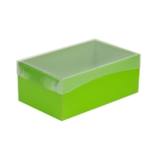 Darčeková krabička s priehľadným vekom 250x150x100/35 mm, zelená