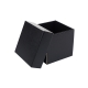 Darčeková krabička s vekom 100x100x100/35 mm, čierno-šedá matná