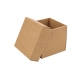 Darčeková krabička s vekom 100x100x100/35 mm, kraftová