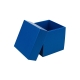 Darčeková krabička s vekom 100x100x100/35 mm, modrá matná