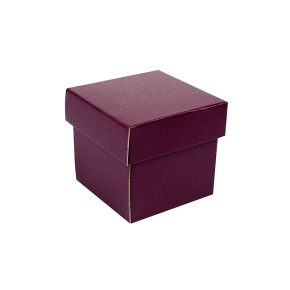 Darčeková krabička s vekom 100x100x100/35 mm, vínová matná