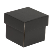 Darčeková krabička s vekom 100x100x100/40 mm, čierna
