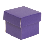 Darčeková krabička s vekom 100x100x100/40 mm, fialová