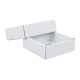 Darčeková krabička s vekom 100x100x35 mm, bielo/biela