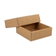 Darčeková krabička s vekom 100x100x35 mm, kraftová