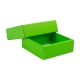 Darčeková krabička s vekom 100x100x35 mm, zelená matná