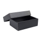 Darčeková krabička s vekom 150x100x50/35 mm, čierno-šedá matná