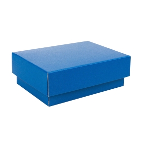 Darčeková krabička s vekom 150x100x50/35 mm, modrá matná