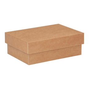 Darčeková krabička s vekom 150x100x50 mm, hnedá-kraft