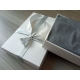 Darčeková krabička s vekom 150x150x100/40 mm, biela