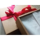 Darčeková krabička s vekom 150x150x100/40 mm, hnedá - kraft