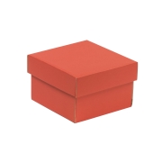 Darčeková krabička s vekom 150x150x100/40 mm, koralová