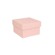 Darčeková krabička s vekom 150x150x100 mm, ružová