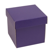 Darčeková krabička s vekom 150x150x150/40 mm, fialová