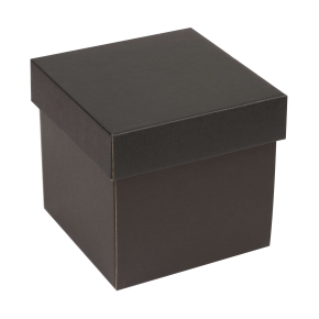 Darčeková krabička s vekom 150x150x150 mm, čierna