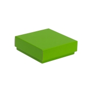 Darčeková krabička s vekom 150x150x50/40 mm, zelená