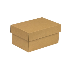 Darčeková krabička s vekom 200x125x100/40 mm, hnedá - kraft