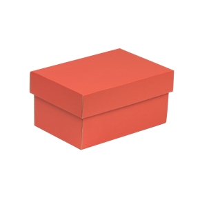 Darčeková krabička s vekom 200x125x100/40 mm, koralová