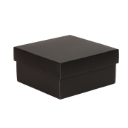 Darčeková krabička s vekom 200x200x100/40 mm, čierna