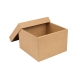 Darčeková krabička s vekom 200x200x140/35 mm, kraftová