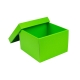 Darčeková krabička s vekom 200x200x140/35 mm, zelená matná
