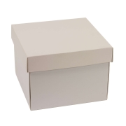 Darčeková krabička s vekom 200x200x150/40 mm, sivá
